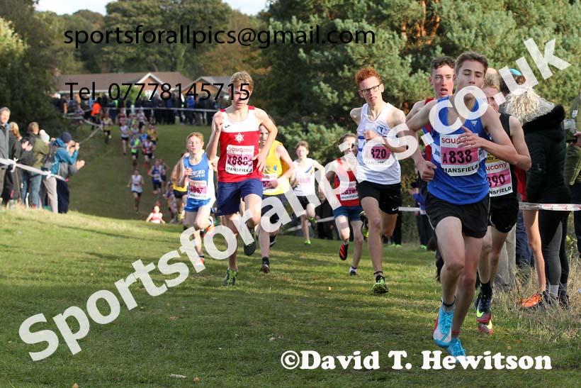 Boys under-15s 2021 National Cross Country Relays, Berry Hill Park, Mansfield. Photo: David T. Hewitson/Sports for All Pics